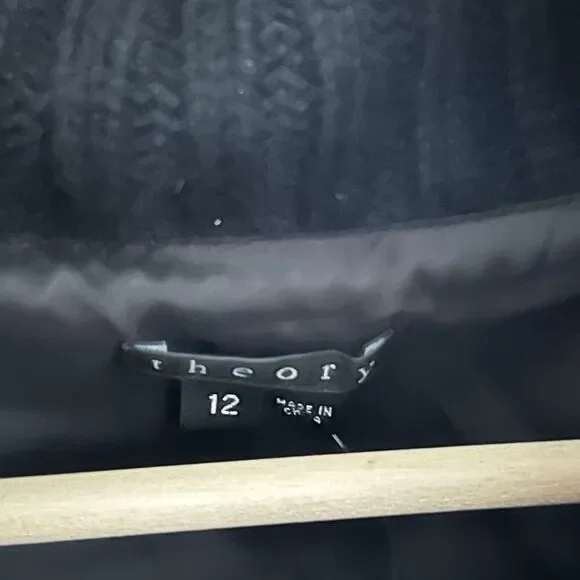 New Theory Abrelia Tailor Wool Shift Dress Size 12 Cowl Neck Pockets Sleeveless - Picture 7 of 11